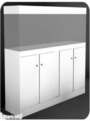 Móvel para aquário 200x40 com 4 portas em MDF BRANCO