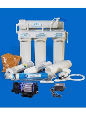Kit Reverse Osmose 100 GPD  C/ Bomba